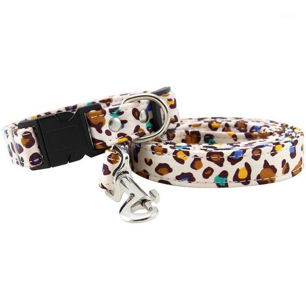 

dog collars & leashes fashion print pet collar cloth personalized puppy and leash for small medium large dogs accessories1