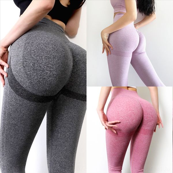 

a9i high elastic seamless yoga pants women gym color energy stretch sports leggings running womens yoga pant high waist tights solid