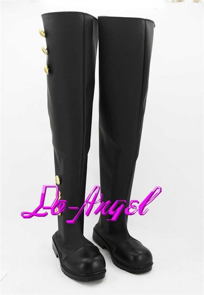 

wholesale-anime seraph of the end mikaela hyakuya cosplay shoes high boots customized size, Silver