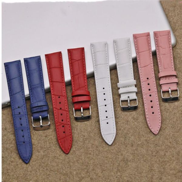 

oem cc-2 universal classic watch band crocodile pattern calfskin leather sweat-resistant soft watch strap substitute for various watches, Black;brown