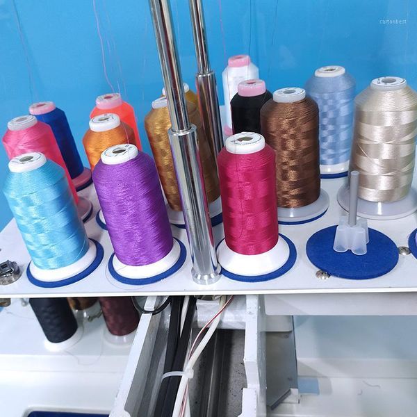 

yarn 5000m 120d/2 embroidery thread 5500 yards 17 colors clothes hat diy sewing 100% polyester1, Black;white
