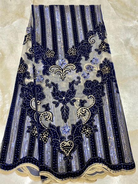 

ribbon the latest nigerian velvet lace fabric 2021 high-quality african wedding dress french tulle h3646, Pink;blue