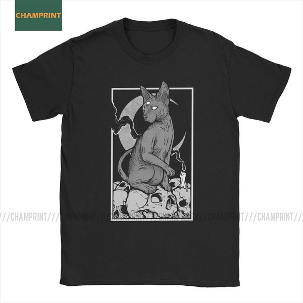 

occult cat men's humor canadian hairless sphynx kitten animal pet cute short sleeve gift sport hooded sweatshirt hoodie men t shirt