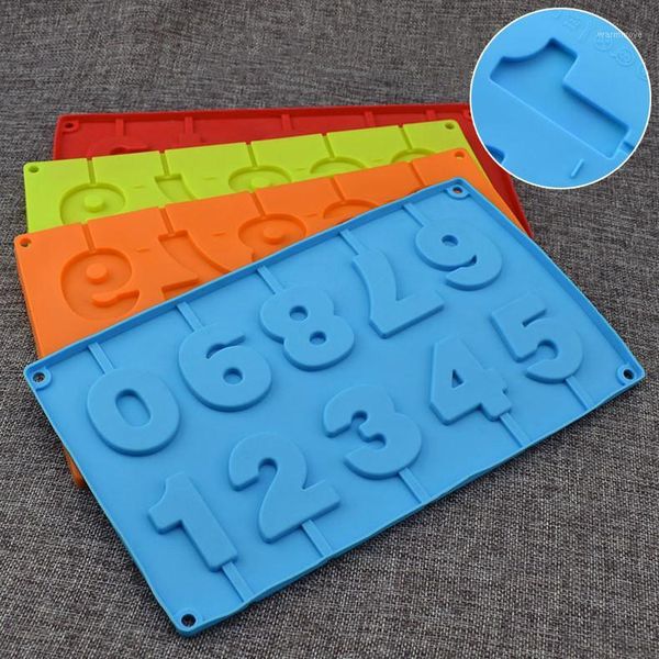 

0-9 number silicone cake chocolate bar candy baking molds diy making1