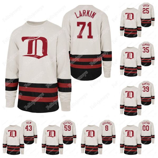 

detroit red wings center ice crew white jersey dylan larkin tyler bertuzzi jimmy howard anthony mantha gordie howe mike green darren helm, Black;red