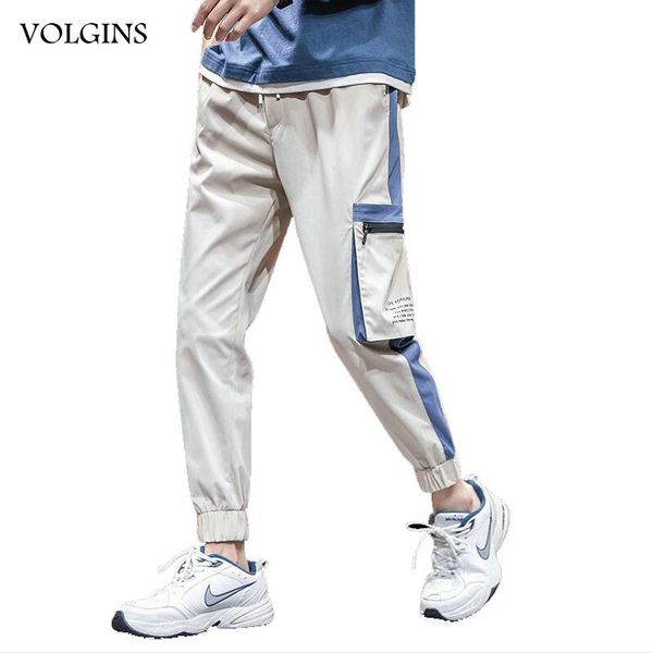 

streetwear hip hop for patchwork fitness cargo pants joggers men multi-pocket man sweatpants dropshipping