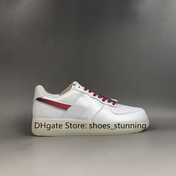 

shoes womens mens sneakers 1 de lo mio white/university red-sport blue color skateboard shoe outdoor sports gym trainers with original box f