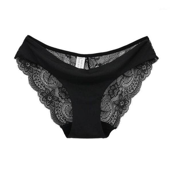 

underwear woman panties lace briefs for women's hollow out low-rise panty cotton plus size transparent lingerie ladies, Black;pink