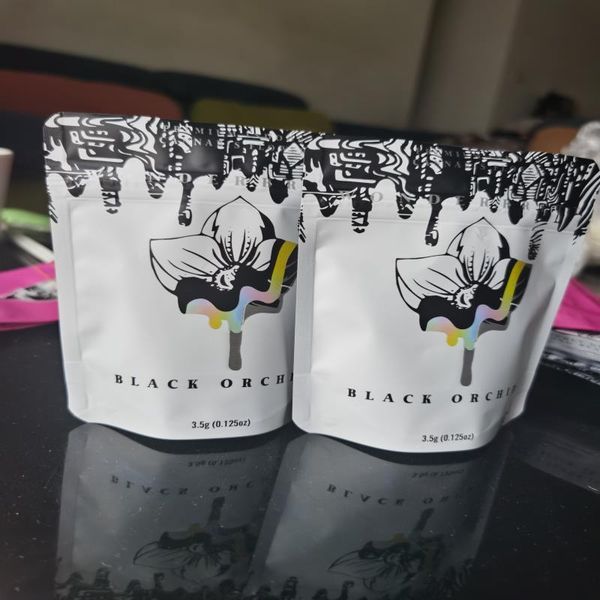 

black orchid wonderbrett sealable mylar bag 10x12.4cm 3.5g childproof edibles plastic zipper package dry herb tobacco flower wmtbza xhhair