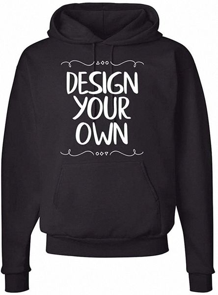 

men's hoodies sweatshirtst hooded sweatshirt custom design your own s4y6#, Black