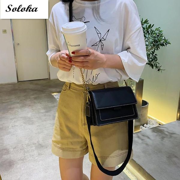 

1шт контраст цвета кожа pu crossbody сумка открытой сумка мода замок цепь плечо сумка двойных цепи