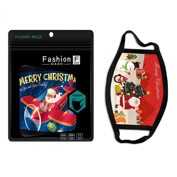 

mask printed masks fashion xmas christmas face anti dust fog snowflake mouth cover breathable washable reu