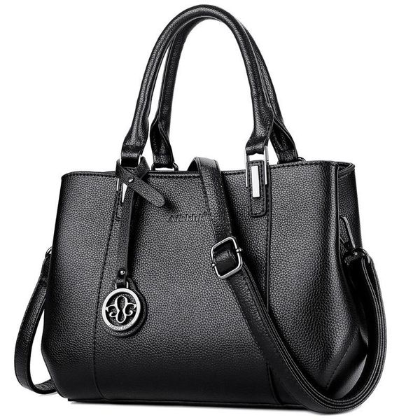

new women's bag simple handbag fashion middle aged soft leather mother's bag