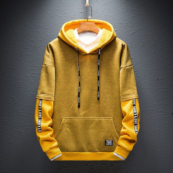 

2021 new hip hop mens hoody clothes warm autumn hoodie fashion streetwear hoodies for men black yellow plus size e3h7