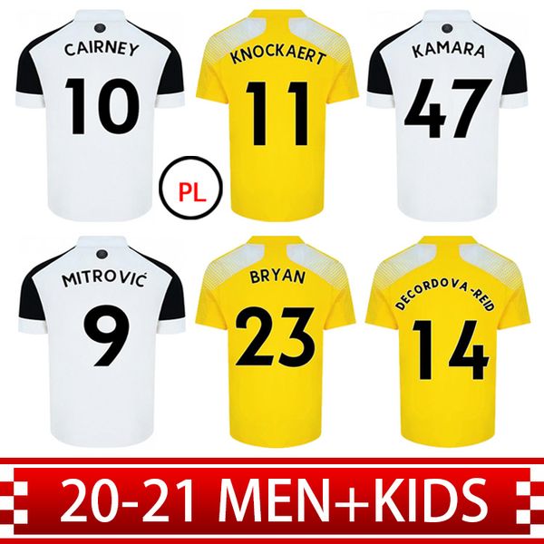 

2020 soccer jersey hector mcdonald kebano johansen cairney knockaert decordova-reid 2021 home away fans version football shirt, Black;yellow