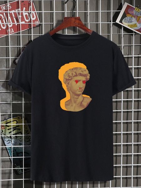 

men figure graphic tee n3pt#, White;black