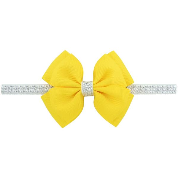 

1 pcs color new baby hair bow flower headband silver ribbon hair band handmade diy hair accessories for children newborn 724 sqclav pingtoy, Slivery;white