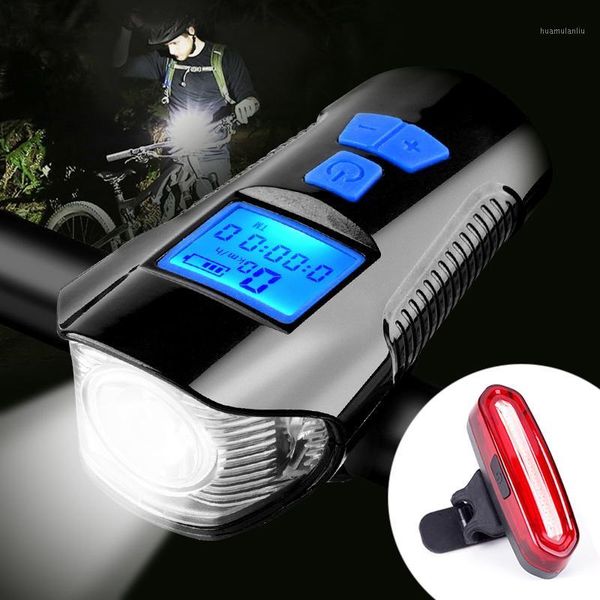 

waterproof bicycle front light with red taillight1