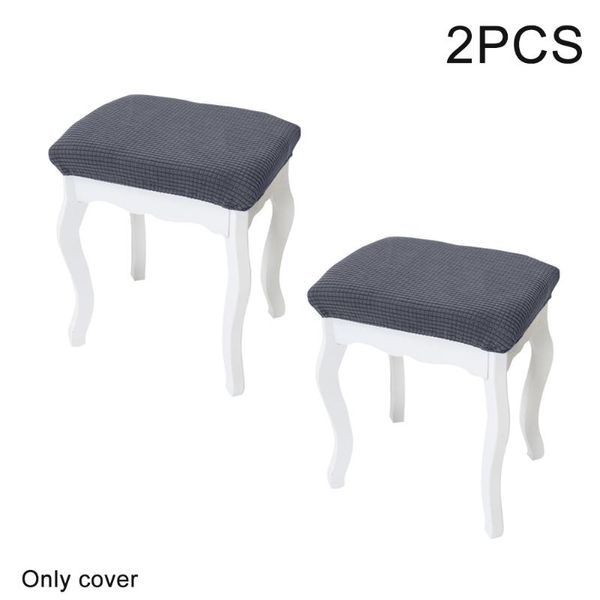 

2pcs elastic rectangle european style universal furniture chair seat stool cover slipcover checked jacquard home decor stretch