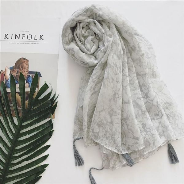 

140*190cm bali yarn exquisite marble pattern tassel scarves woman soft touch wraps bohemian women pashmina sunscreen lady shawls bbyebi, Black