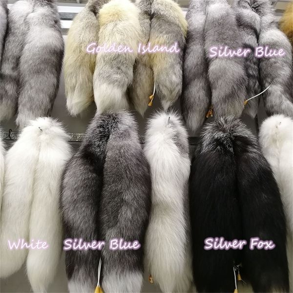 

100% real genuine fox fur scarf collar shawl scarves wrap stole neck warmer y201024, Blue;gray