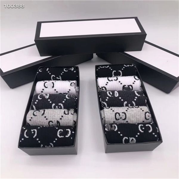 

with box new short sport g socks street style stripe sports basketball socks for men and ms 5pcs/lot mens designer g socks, Black