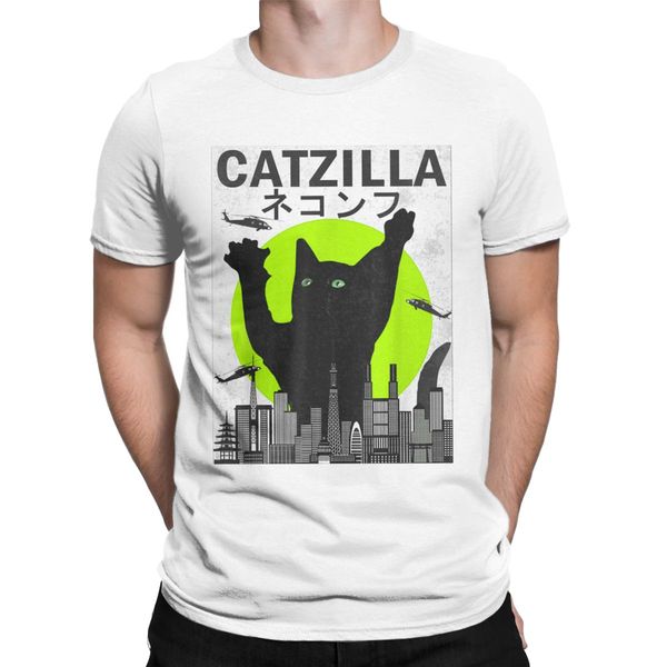 

catzilla монстры cat kitten урожай круглый воротник тройники с коротким рукавом одежда партия плюс размер спорта толстовка с капюшоном толст