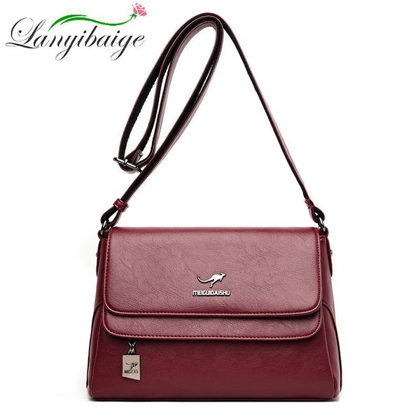 

casual small crossbody bags for women 2020 solid color soft leather luxury handbags women bags designer simple shoulder bag sac