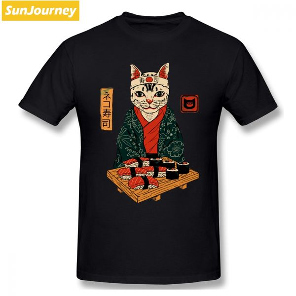 

sushi bar cat men t shirt hipster camiseta plus size cotton crewneck short sleeve custom t-shirts for men sport hooded sweatshirt hoodie
