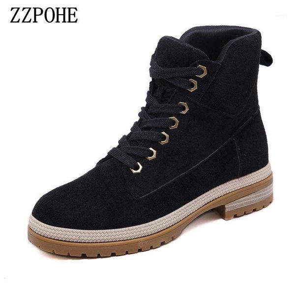 

zzpohe women winter boots warm lace-up ankle boots ladies plush warm snow thick waterproof and skid proof1, Black