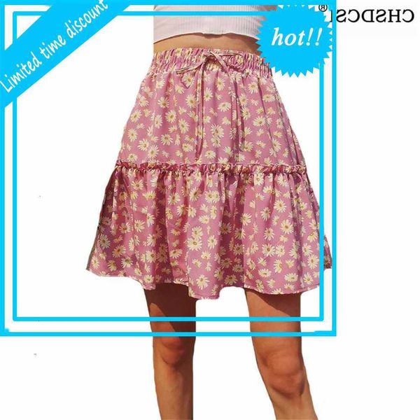 

fashion elastic high tail smoke for women flower mini rok printed beach streetwear short smoking new 2021, Black