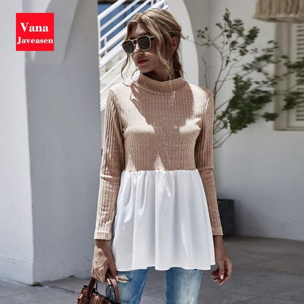 

turtleneck sweater women knitted patchwork pullovers casual long-sleeved sweater harajuku woman knitwear jumper autumn1, White;black