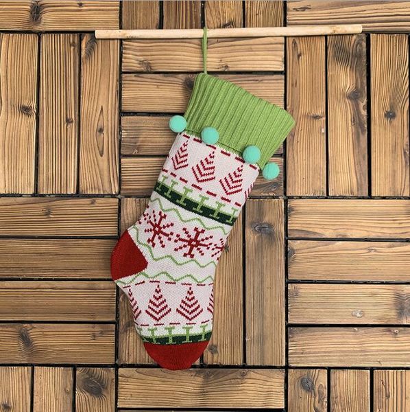 

decoration stocking knitted stockings xmas tree santa hanging socks christmas decorations sea shippi