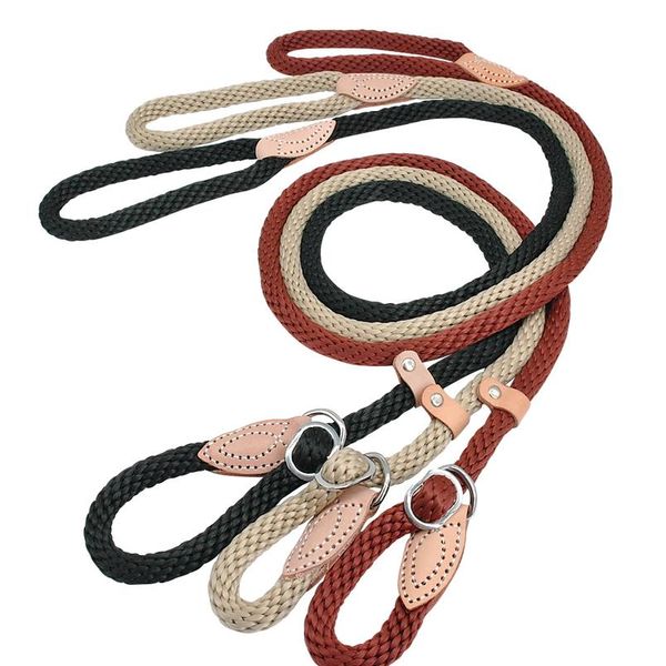 

nylon dog leash pet puppy collar leashes adjustable dog walking running traction rope training belt for small medium la bbymqq