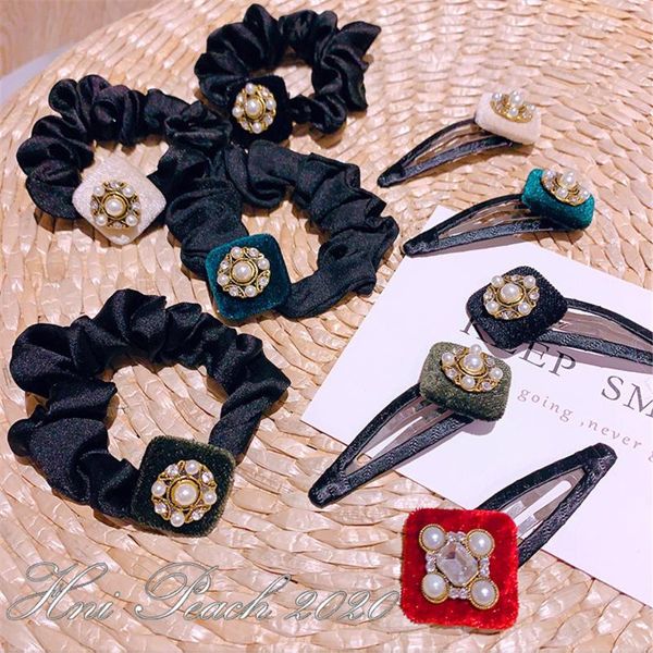 

клип женщины barrettes шпилька волос velvet rhinestone циркон мода корейская леди девушка аксессуары для волос оптом офис