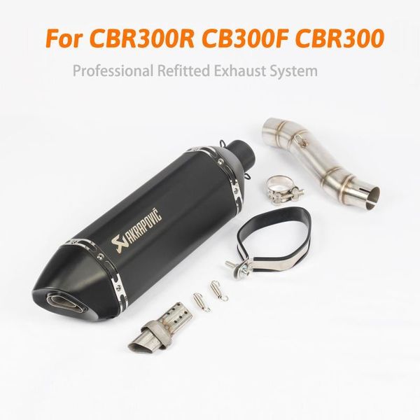 

cbr300r cb300f cb300r motorcycle exhaust system pipe mid link pipe slip on muffler for cbr300r cb300f cb300r cbr3001