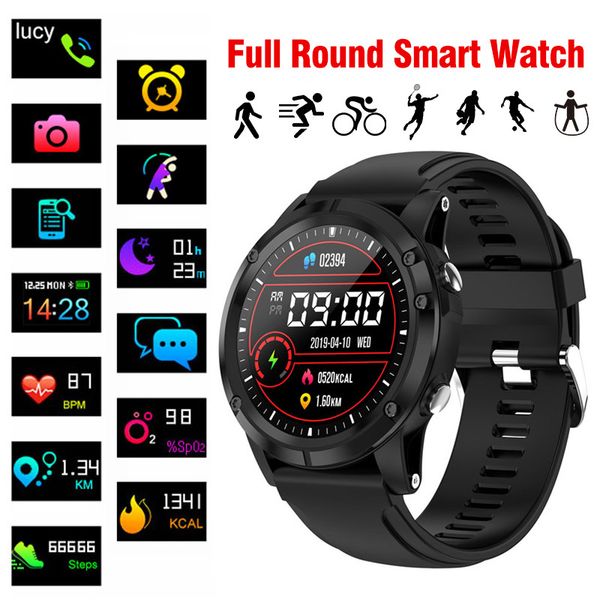 

t5 smart watch full touch round screen smart bracelet band blood pressure monitoring ip67 waterproof sleep smartwatch multi-sport smartband