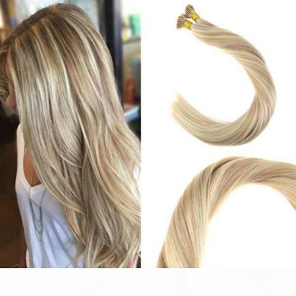 

balayage human hair i tip extensions 18 613# i tip fusion prebonded hair extensions stick keratin i tip hair 100g quality of the, Black
