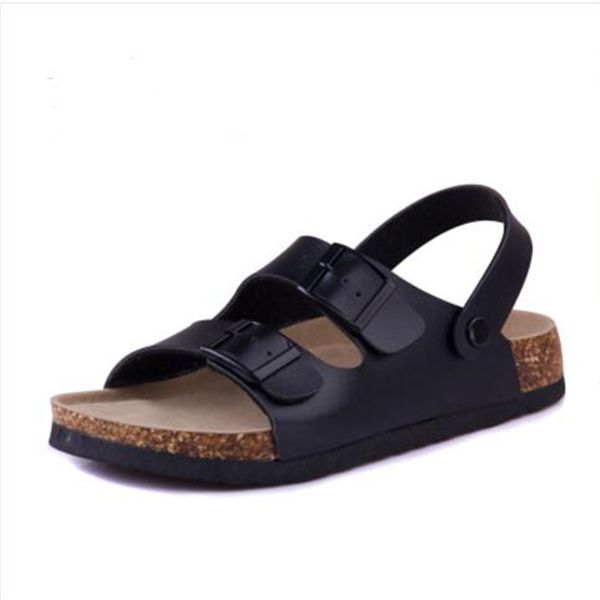 

2021 new female fashions will see cork sandals mixed from the women's casual beach sandalias girl dual buckle outdoor clogs 5vbd, Black