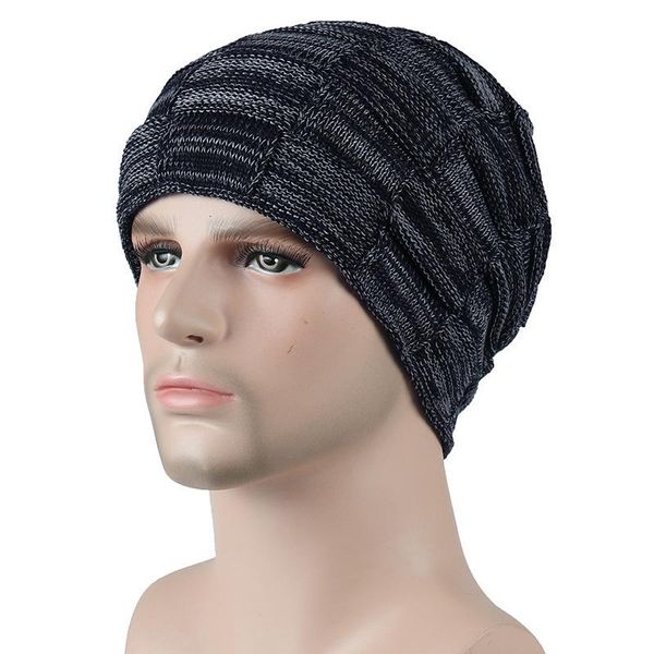 

2018 men beanies knit hat winter cap for man knitted cap boys thicken hedging cap balaclava skullies fashion warm knit beanie wmtmgx, Black;white