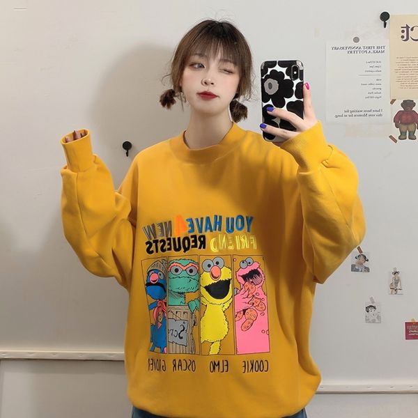 

4apjo early autumn thin 2020 new embroidered sweater ins popular cec sweater women's sesame street letter embroidery super fashionable, Black