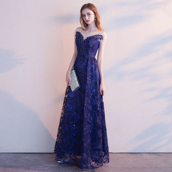 

2021 new * dress night o-neck dresses, feathers lack applicated party*1087 robot soiree jbuc evening, Black;red