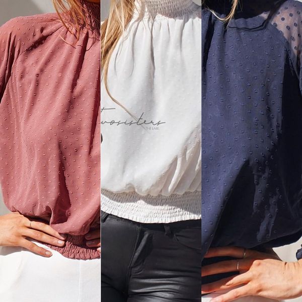 

new long sleeve ruffled chiffon in spring and autumn new long sleeve ruffled chiffon t-shirt in spring and autumn t-shirt t-shirt lkik0 lkik, White