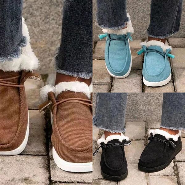 

d7nnt fur women boots waterproof non-slip winter boots thick snowwoman boot winter heel knee high wa boot warm shoes unisex, Black