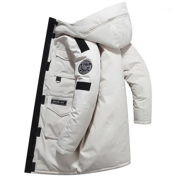 

men's down & parkas winter long jackets men brand clothing fashion warm male double sides reversible wear puffer jacket1, Black