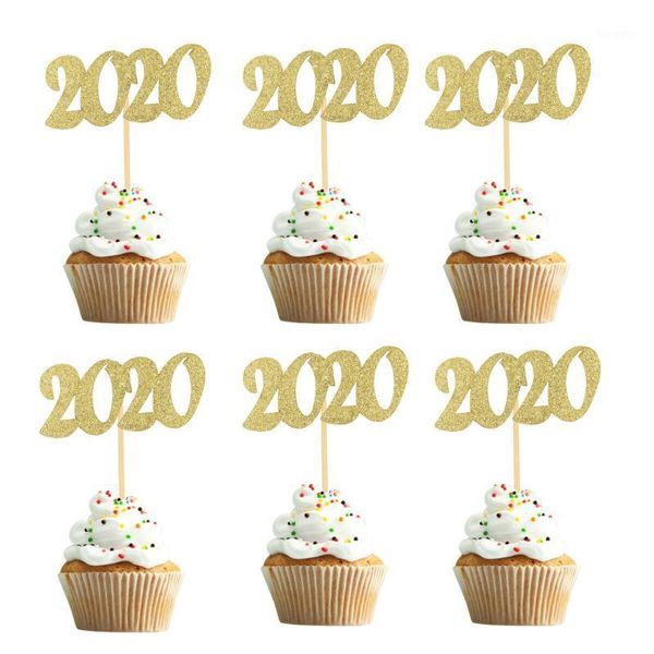 

kazipa 50pcs 2020 cake hat flash cake new year hat dessert decoration 2020 party supplies1