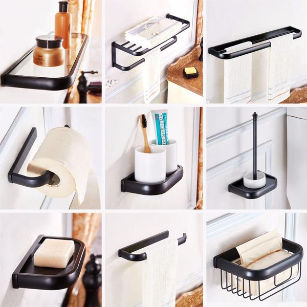 

bathroom hardware set bronze copper toilet paper holder towel bar soap dish toothbrush holder bathroom accessories bbysjm packing2010