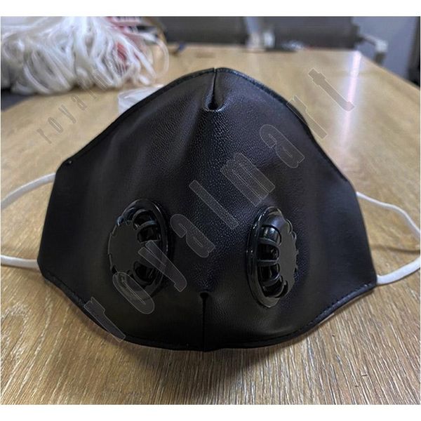 

leather breathing valve with double soft pu dustproof windproof cycling mask w jllutz lucky2005