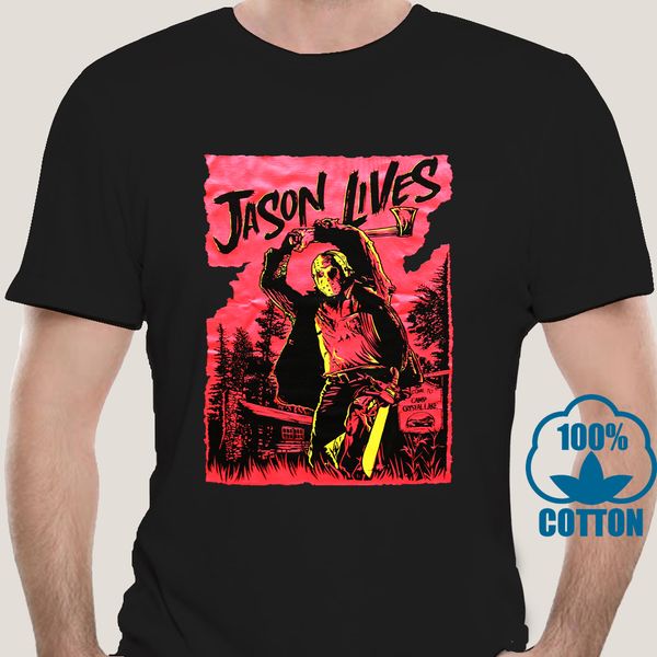 

4074a friday the 13th jason lives acid wash t-shirt medium authentic official printed pure cotton mens sport hooded sweatshirt hoodie