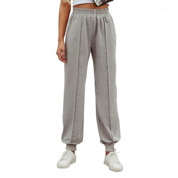 

women's pants & capris women's high waistband casual hip hop loose elastic waist ladies sweatpants baggy trousers1, Black;white